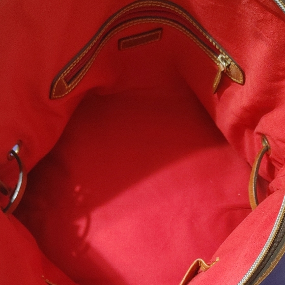 Vintage Dooney And Bourke Purple Blakely Leather-Trimmed Women's Satchel - Picture 4 of 6